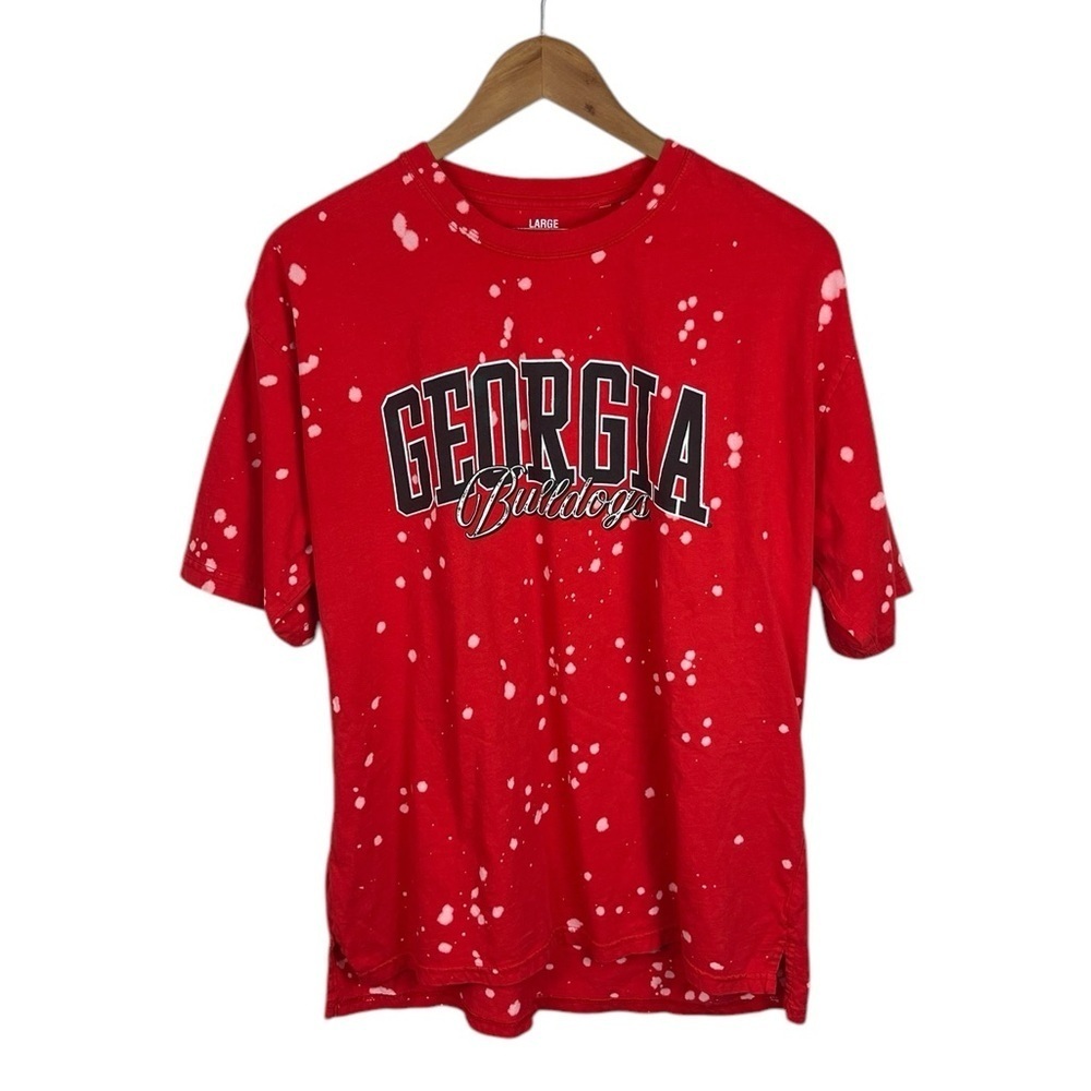 TS1037 Men’s Press Box Royce Apparel Georgia Bulldogs Tie Dye T Shirt L